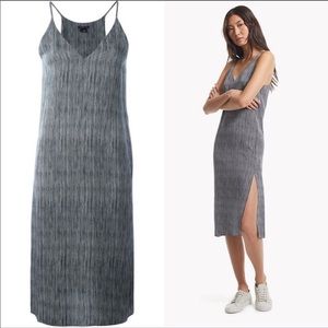 Theory Grey Kyun R Modern Ikat Sleeveless 12 Slip Dress New